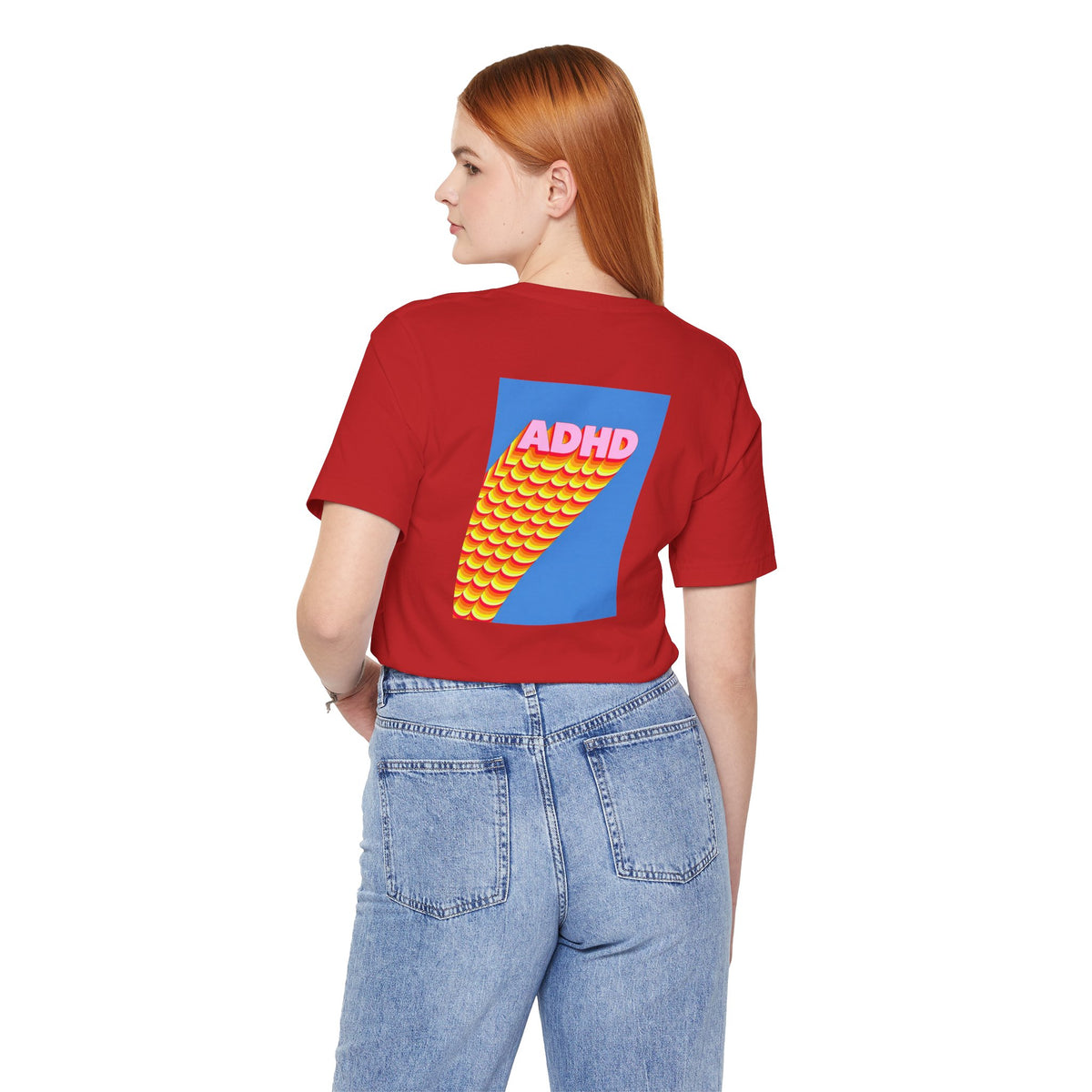 Adult Unisex ADHD Graphic T-Shirt, Colorful Neurodiversity Design