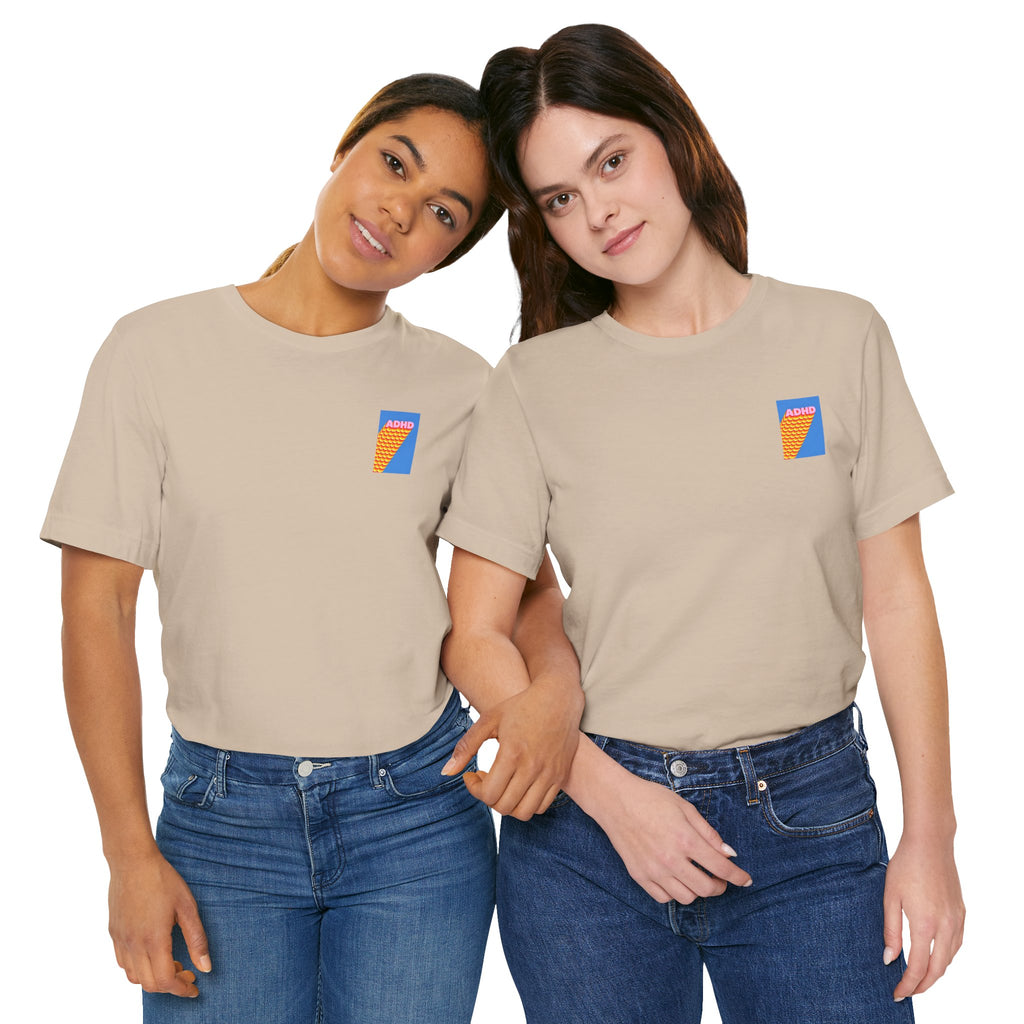 Adult Unisex ADHD Graphic T-Shirt, Colorful Neurodiversity Design