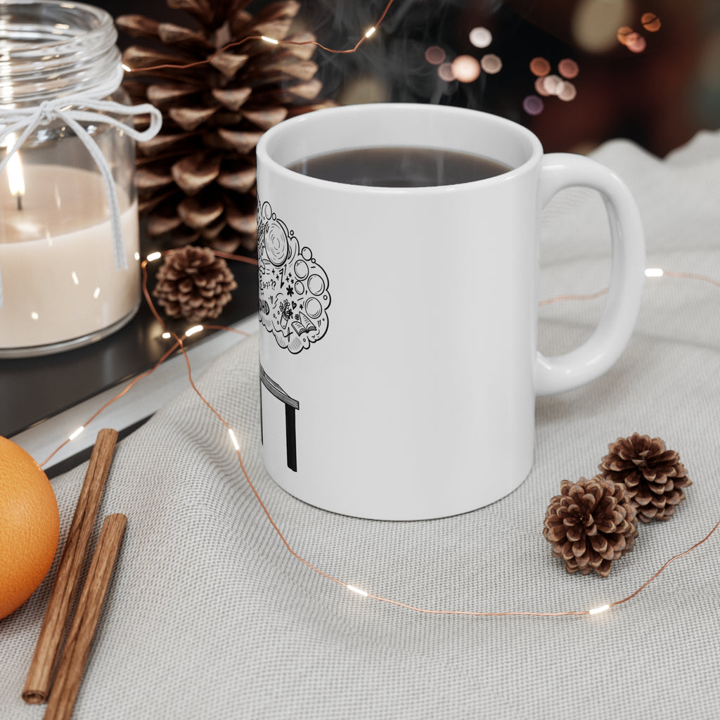 ADHD Creative Mind Illustration Mug | 11oz Ceramic Coffee Cup