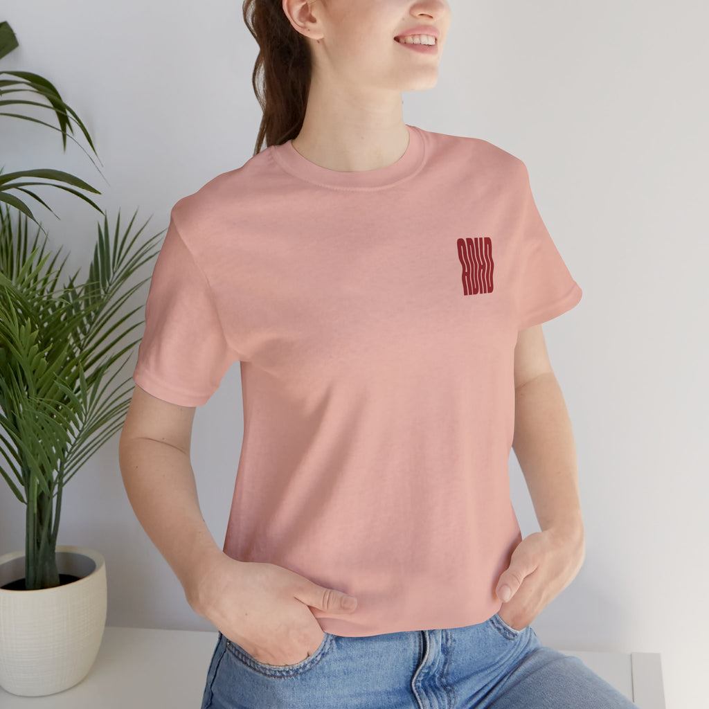 Adult Unisex abstract "ADHD' Wavy Letter Graphic T-Shirt