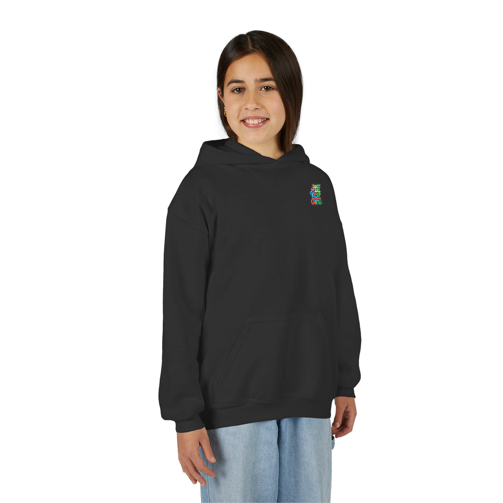 Youth "Just Keep Going" Motivational Text Hoodie