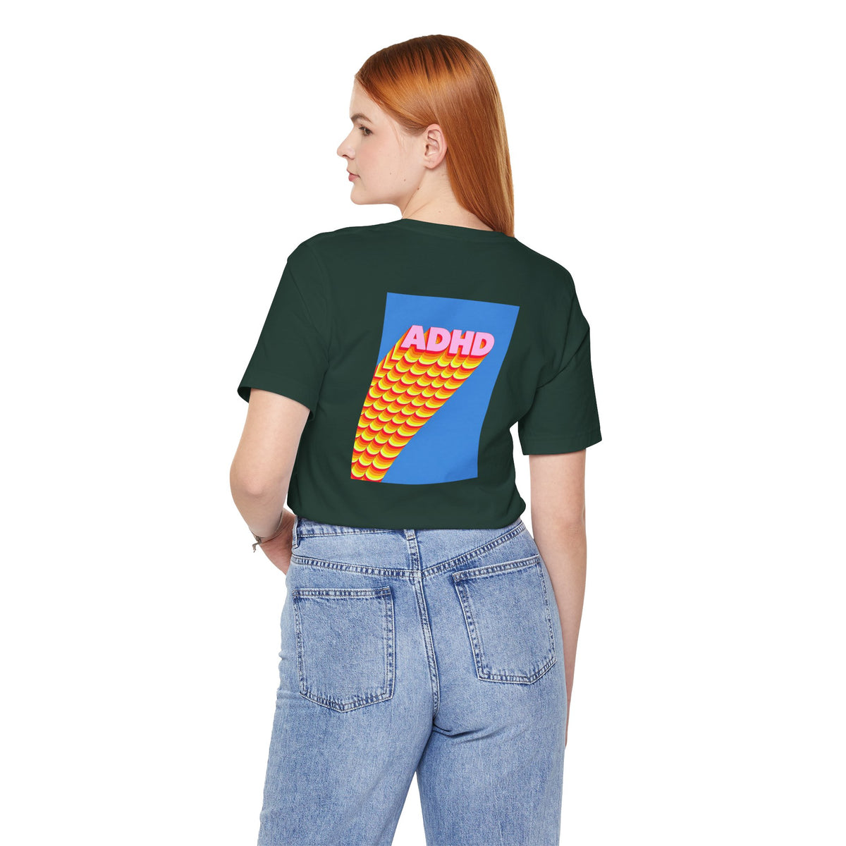 Adult Unisex ADHD Graphic T-Shirt, Colorful Neurodiversity Design