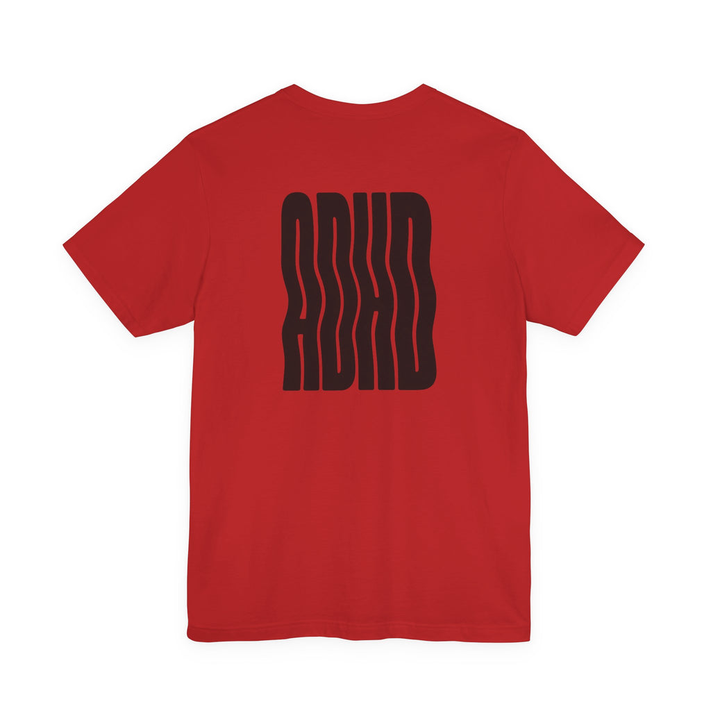 Adult Unisex abstract "ADHD' Wavy Letter Graphic T-Shirt