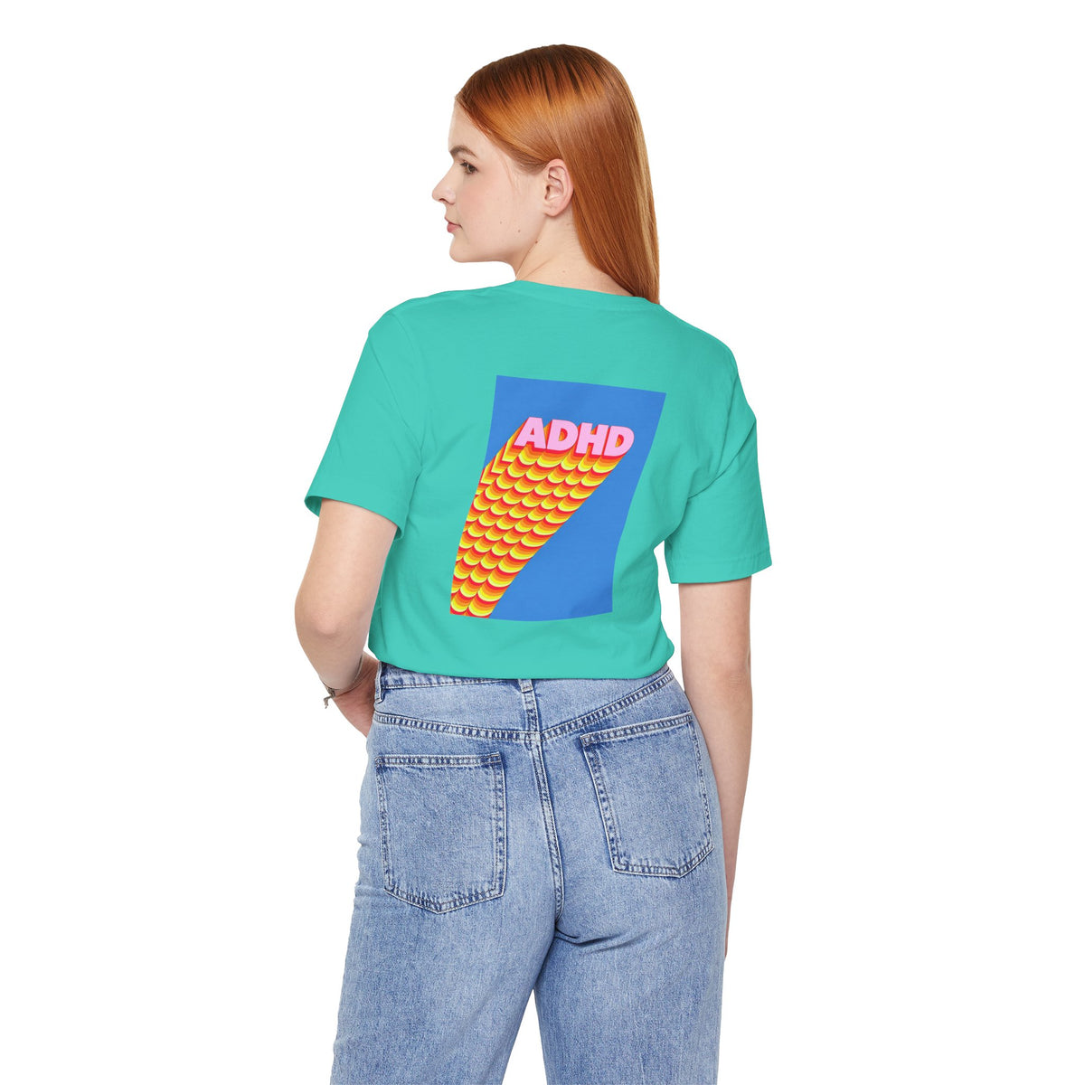 Adult Unisex ADHD Graphic T-Shirt, Colorful Neurodiversity Design