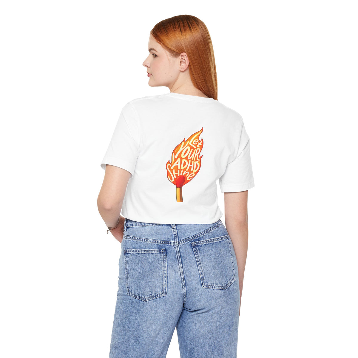 Adult Unisex "Let Your ADHD Shine" Flame Graphic T-Shirt