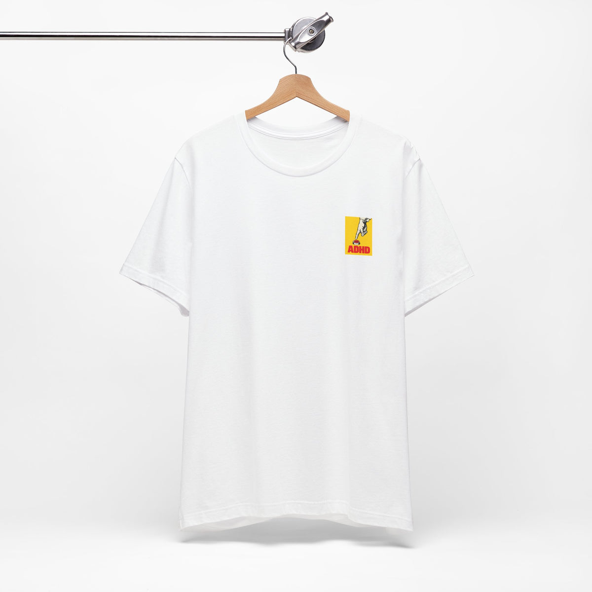 Adult Unisex ADHD Hand Pressing Button Graphic T-Shirt